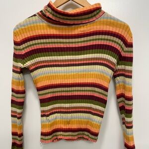 Vintage American Rag Striped Turtleneck